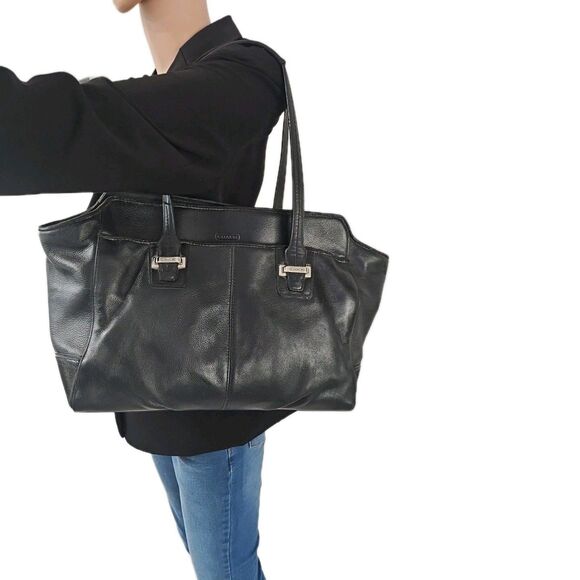 Coach Dark Leather Shoulder Bag - Picture 1 of 16